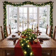 9.8FT Pre-Lit Pine Christmas Garland