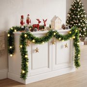 9.8FT Pre-Lit Pine Christmas Garland