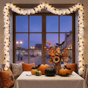 19.7FT Pre-Lit Halloween Bat Tinsel Garland