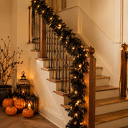 2-Piece Pre-Lit Feather Tinsel Garland Set