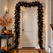 2-Piece Pre-Lit Feather Tinsel Garland Set