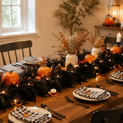 2-Piece Pre-Lit Feather Tinsel Garland Set