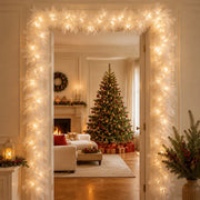 2-Piece Pre-Lit Feather Tinsel Garland Set