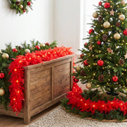2-Piece Pre-Lit Feather Tinsel Garland Set