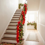 2-Piece Pre-Lit Feather Tinsel Garland Set