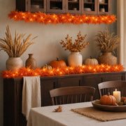 2-Piece Pre-Lit Feather Tinsel Garland Set