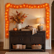 2-Piece Pre-Lit Feather Tinsel Garland Set
