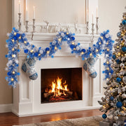 19.7FT Pre-Lit Snowflake Tinsel Garland