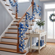 19.7FT Pre-Lit Snowflake Tinsel Garland