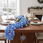 19.7FT Pre-Lit Snowflake Tinsel Garland