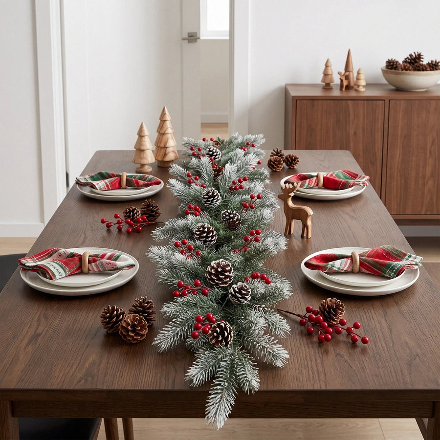 2-Piece 5.9FT Christmas Pine Garland Set