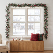 2-Piece 5.9FT Christmas Pine Garland Set
