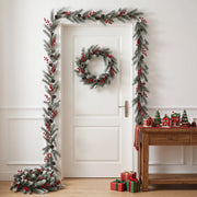 2-Piece 5.9FT Christmas Pine Garland Set