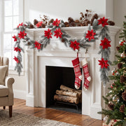 2-Piece 5.9FT Christmas Pine Garland Set