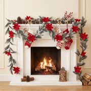 2-Piece 5.9FT Christmas Pine Garland Set