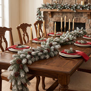 2-Piece 6.5FT Christmas Pine Garland Set