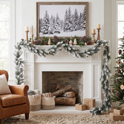 2-Piece 6.5FT Christmas Pine Garland Set