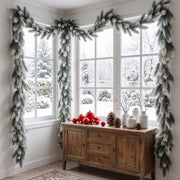 2-Piece 6.5FT Christmas Pine Garland Set