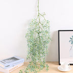 Light green artificial hanging potted plant for home office patio bedroom indoor outdoor decor