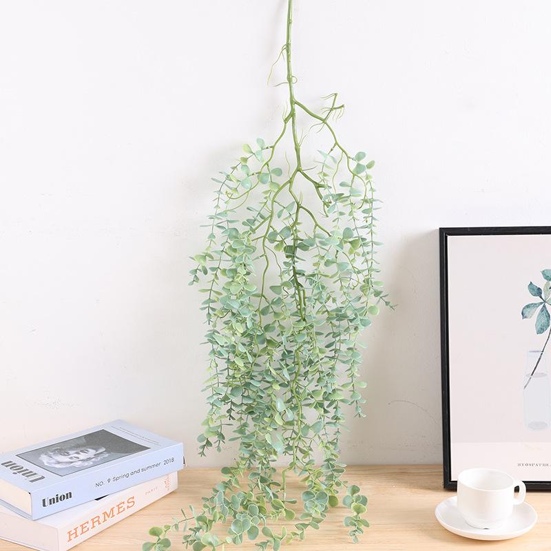 Light green artificial hanging potted plant for home office patio bedroom indoor outdoor decor