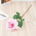 Pink artificial dahlia flowers 6pcs Chinese pastoral style home garden decor