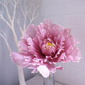 Deep pink large artificial chiffon peony flower for wedding centerpiece