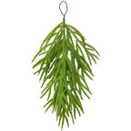 Close-up of lifelike soft rubber pine needle christmas decor for wreath garland vine by IPOPU