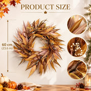 Fall Corn Husk Leaf Wreath Collection