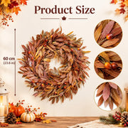 Fall Corn Husk Leaf Wreath Collection