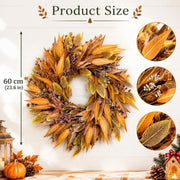 Fall Corn Husk Leaf Wreath Collection