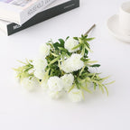 White artificial carnation bouquet 4pcs countryside style Mother's Day home decor gift