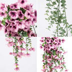 Hanging Artificial Potted Faux Eucalyptus Plants and Flowers for Modern Boho Farmhouse Bathroom Office Desk Wall Book Shelf Living Room Aesthetic Decor Indoor