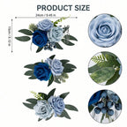 Cake Topper Flowers | 3PCS Pre-Made Floral Cake Decorations for Wedding Birthday Baptism Baby Shower