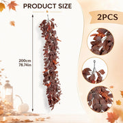 Artificial Fall Leaf & Berry Garland Set of 2 – 200cm
