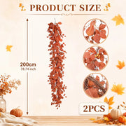 Artificial Fall Leaf & Berry Garland Set of 2 – 200cm