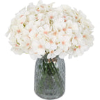 White Hydrangea Bouquet 4 Packs 28 Stems for wedding centerpiece by IPOPU
