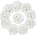 White Hydrangea Flower Heads 10pcs for wedding centerpiece by IPOPU