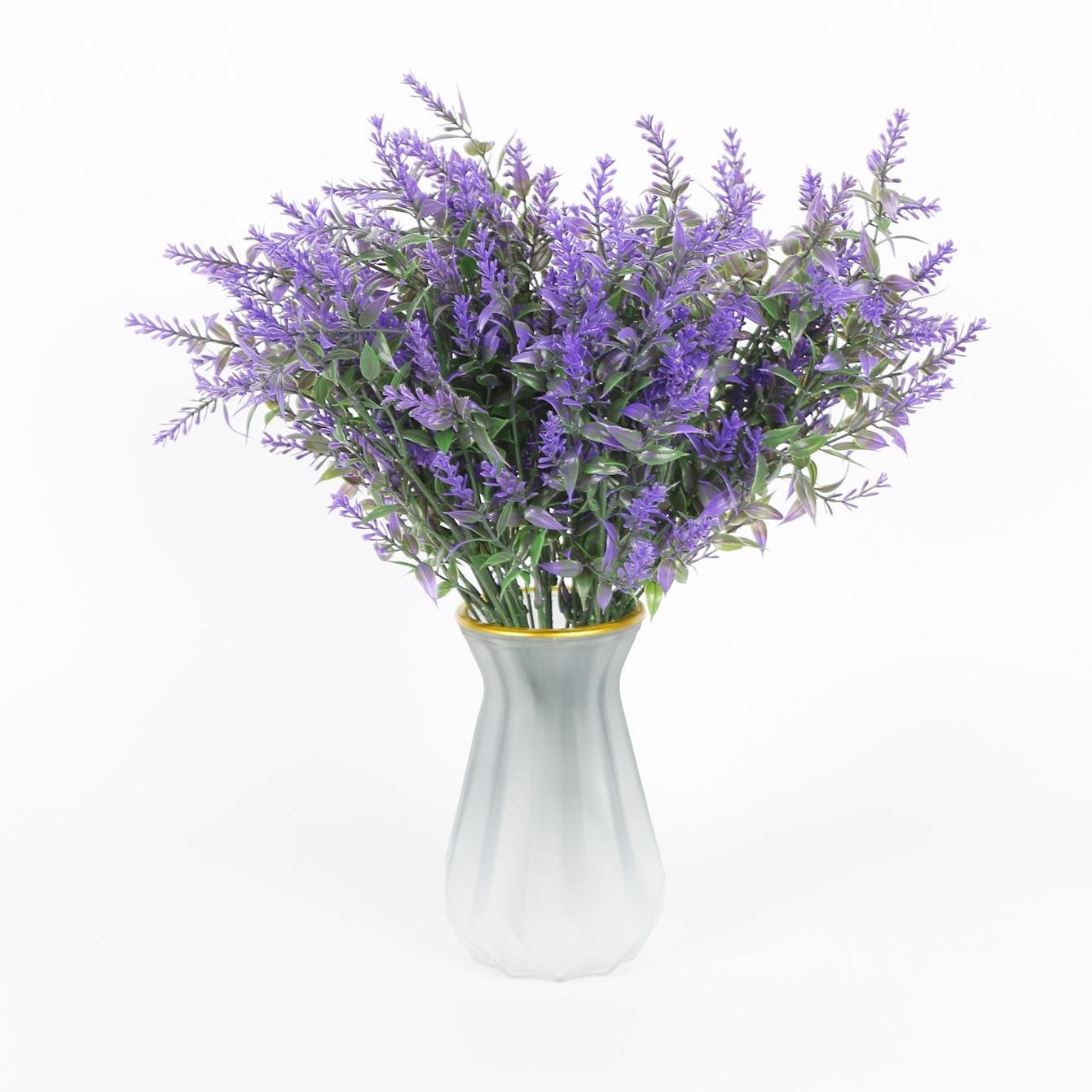 Purple Lavender Flower Stems 6pcs for realistic faux laven by IPOPU