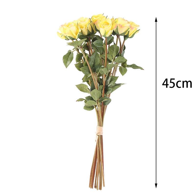 Side view of long stem rose bouquet for realistic faux roses by IPOPU