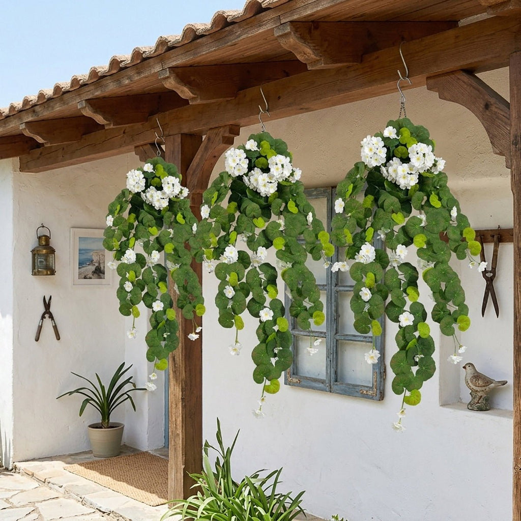 Collection of morning glory hanging flower vine for faux cascading plant by IPOPU