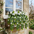 Morning glory hanging flower vine arranged for faux cascading plant by IPOPU