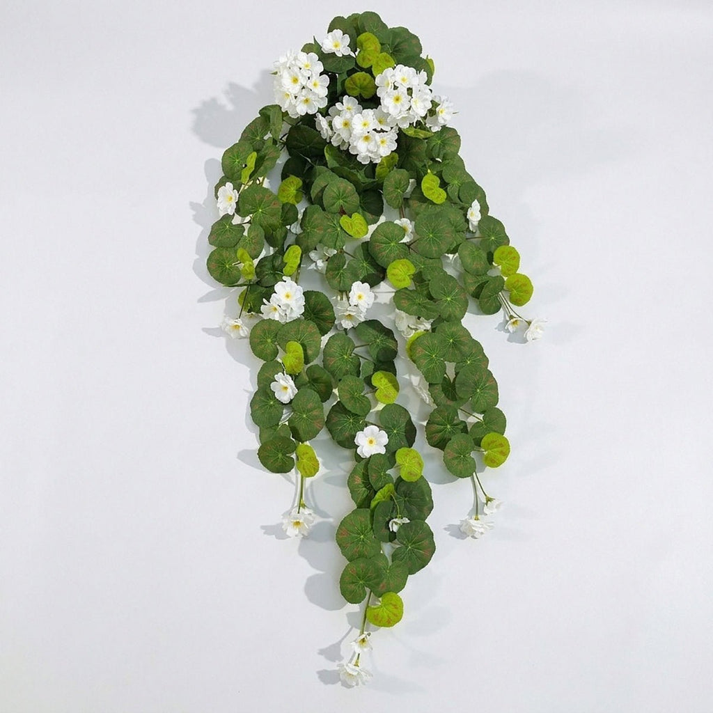 Morning glory hanging flower vine styled for faux cascading plant by IPOPU