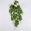 Morning glory hanging flower vine styled for faux cascading plant by IPOPU