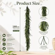 Artificial Pine Eucalyptus Garland – Christmas Mantel, Staircase & Table Decor