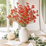 Artificial Red Baby's Breath Stems – Faux Gypsophila 10pcs