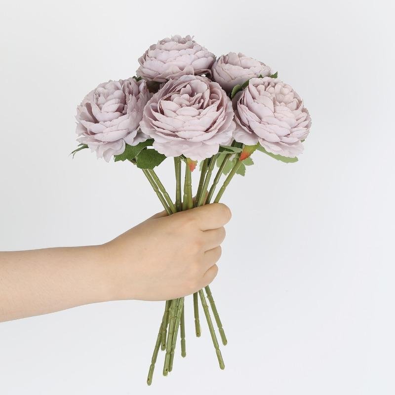 Rose bouquet 10pcs arranged for realistic faux roses by IPOPU