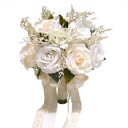 White Rose Bridal Bouquet for french vintage boho by IPOPU