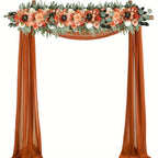 Close-up of lifelike rose flower row panel for wedding backdrop by IPOPU