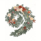 Orange Silk Flower Garland for modern wedding decor by IPOPU