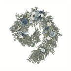 Blue Silk Flower Garland for modern wedding decor by IPOPU